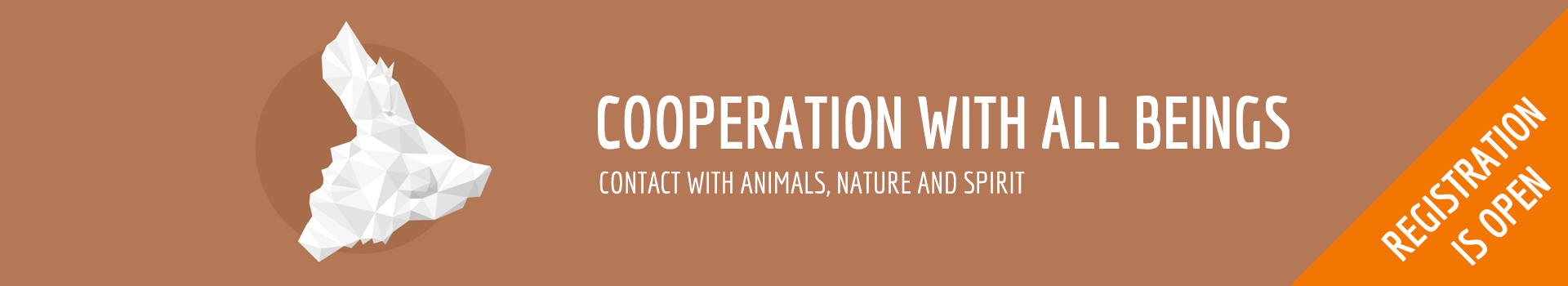 Cooperation with All Beings banner website registration open