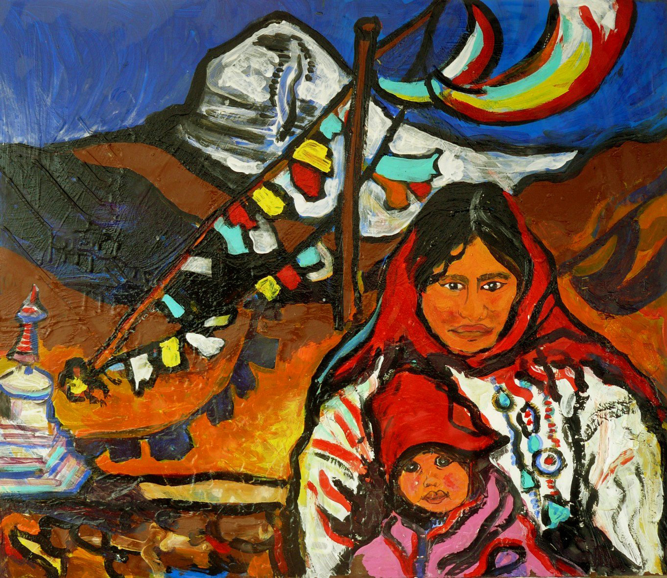 Bijou-Iris Lindstedt, Tibetan Woman with Child, 2007